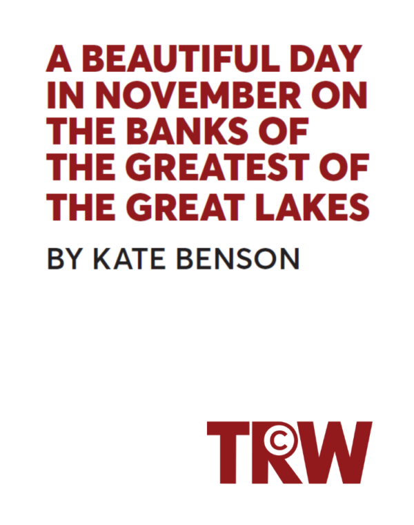 A Beautiful Day in November on the Banks of the Greatest of the Great Lakes